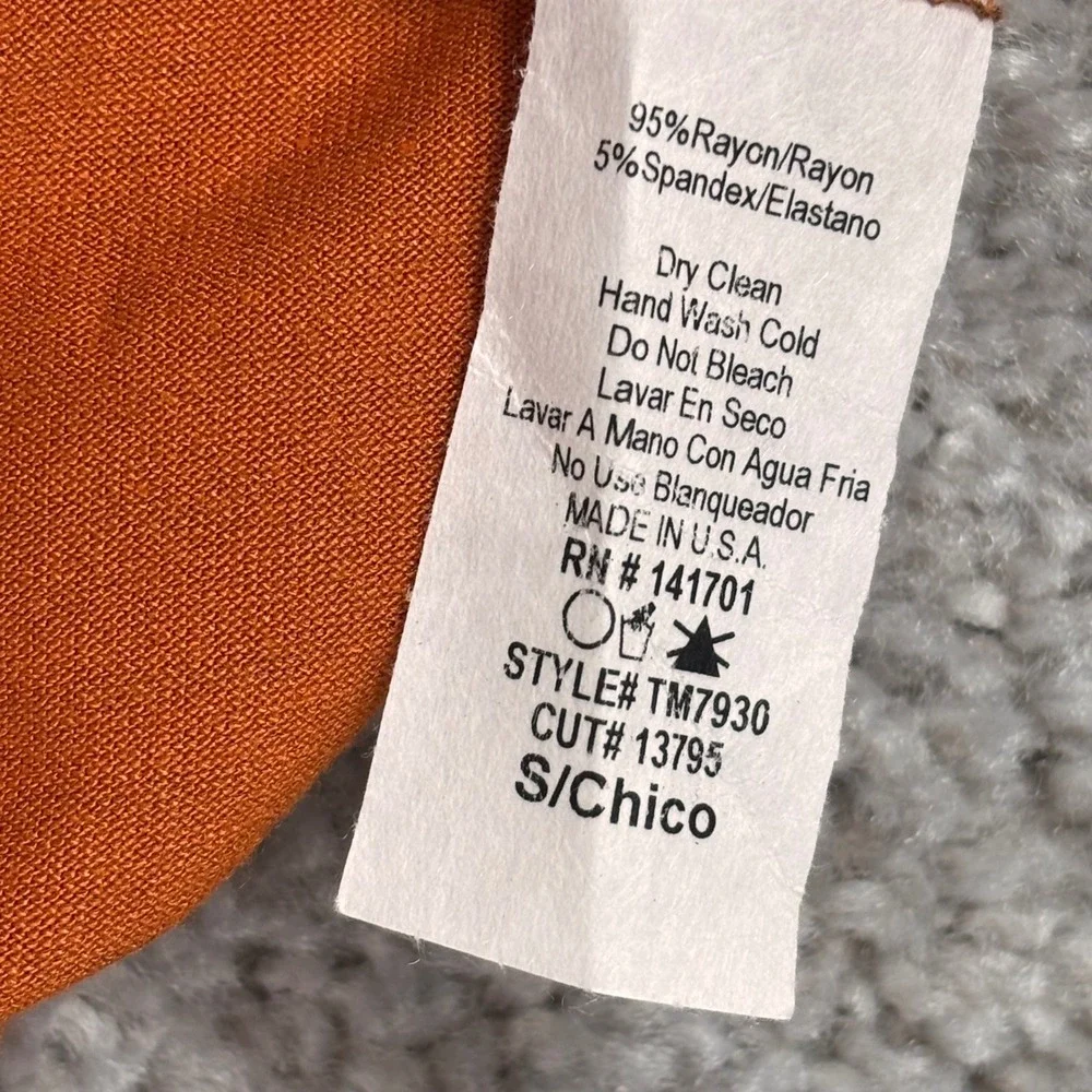 143 Story by Line Up Women Burnt Orange One Shoulder Long Sleeve Bodysuit S - Picture 4 of 8